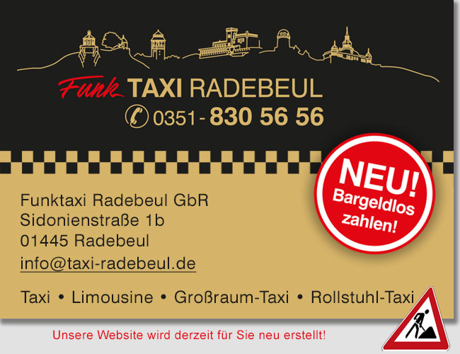 Herzlich willkommen beim Funk-Taxi Radebeul GbR.